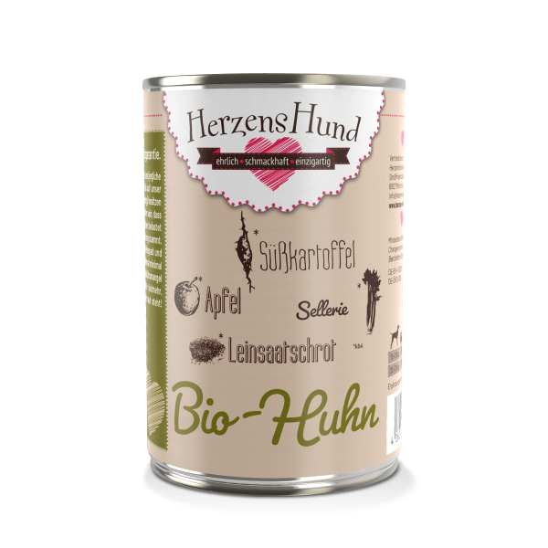 HerzensHund Bio-Huhn mit Bio-Gemüse 400g