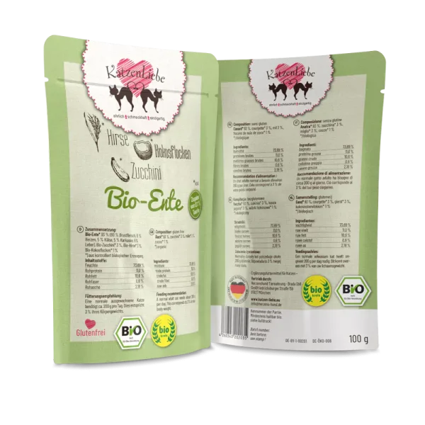 Katzenliebe Bio-Ente mit Bio-Zucchini 100g