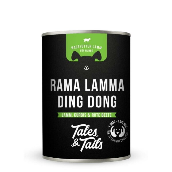 Rama Lamma Ding Dong - Schmackhaftes Nassfutter mit 75% Lamm 400g