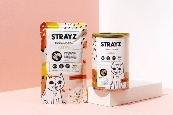 Strayz Bio-Nassfutter Gans & Kürbis