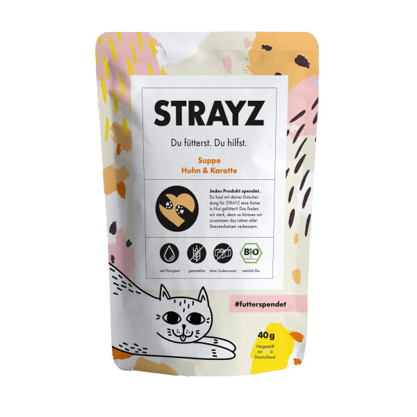 Strayz Bio-Katzensuppe "Huhn & Karotte" 40g